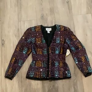 Elegant Multicolor Beaded Blazer